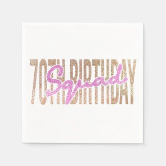 70th birthday squad quote sayings napkins