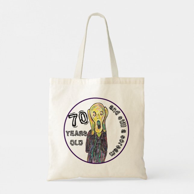 70th birthday still a scream edvard munch Tote Bag (Back)