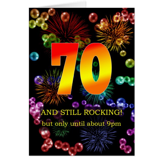 70th Birthday Still Rocking Cards (Front)