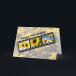 70th Birthday Sunflower Filmstrip Card<br><div class="desc">A seventieth birthday is a very special one. Wish a wonderful 70th Birthday to a special woman or man with this cute card with a filmstrip and full of sunflowers.</div>