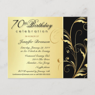 70th Birthday Surprise Party Invitations