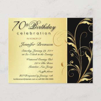 70th Birthday Surprise Party Invitations by SquirrelHugger at Zazzle