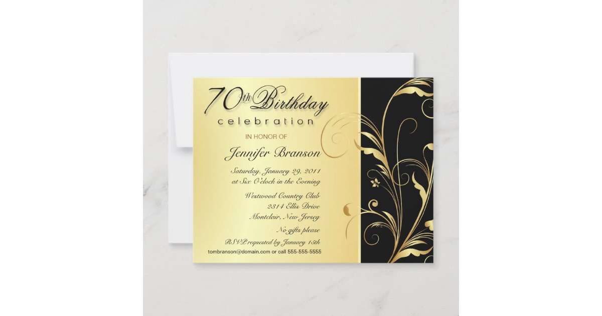 70th Birthday Surprise Party Invitations | Zazzle