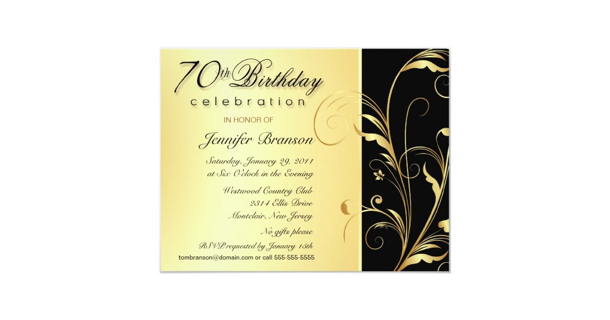 70th birthday surprise party invitations zazzle com 1st birthday invitations free