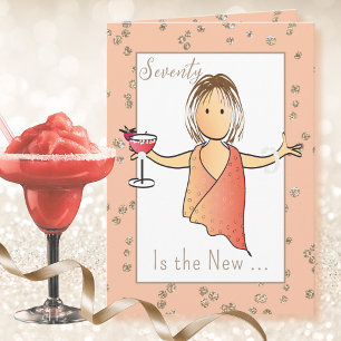 70th Birthday Sweet Female Cartoon Fabulous 70 Card