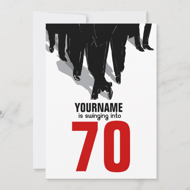 70th Birthday Swingers Rat Pack Party Invitation (Front)