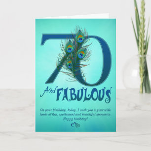 70th Birthday template Cards