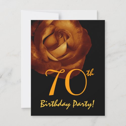 70th Birthday Template Gold Rose 001
