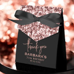 70th Birthday Thank You Rose Gold Glitter Script Favor Boxes<br><div class="desc">Thank your guests in style with these 70th Birthday Thank You Rose Gold Glitter Script Favor Boxes. Adorned with elegant rose gold glitter and a beautiful script design, these favor boxes make a chic and thoughtful keepsake for your 70th birthday celebration. Perfect for adding a touch of glamour to your...</div>