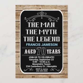 70th Birthday The Man The Myth The Legend 70 Yrs Invitation by allpetscherished at Zazzle