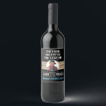 70th Birthday The Man The Myth The Legend Photo  Wine Label<br><div class="desc">The Man, The Myth, The Legend! Make any guy's 70th birthday "Extra" special with these personalized labels. The design features a faux-wood background with a black label inside that has a photo area for you to add your own photo of the birthday man. There is also an area of text...</div>