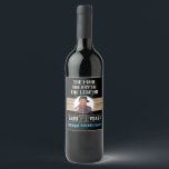 70th Birthday The Man The Myth The Legend Photo  Wine Label<br><div class="desc">The Man, The Myth, The Legend! Make any guy's 70th birthday "Extra" special with these personalized labels. The design features a faux-wood background with a black label inside that has a photo area for you to add your own photo of the birthday man. There is also an area of text...</div>