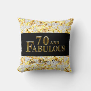 70th Birthday  Throw Pillow