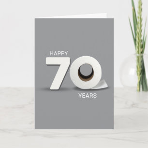 70th Birthday Toilet Paper Roll Card