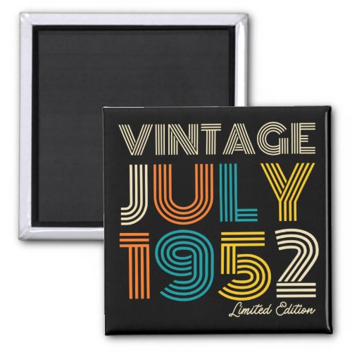 70th Birthday Vintage 1952 Limited Edition Magnet