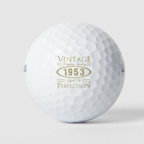 70th Birthday Vintage 1953 Golf Balls
