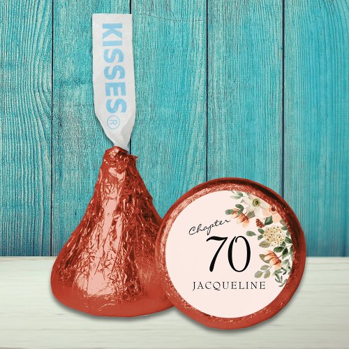 70th Birthday Vintage Floral Hersheys Kisses