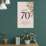 70th Birthday Vintage Floral Poster<br><div class="desc">Throwback to a time of elegance and charm for the perfect 70th birthday celebration! Our Vintage Floral Poster from Zazzle sets the scene,  making it the ideal addition to your party decor,  or a gorgeous one-of-a-kind gift for your loved one.</div>