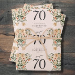 70th Birthday Vintage Floral Wrapping Paper Sheets<br><div class="desc">Throwback to a time of elegance and charm for the perfect 70th birthday celebration! Our Vintage Floral wrapping paper from Zazzle sets the scene,  making it the ideal addition to your party one-of-a-kind gift for your loved one.</div>