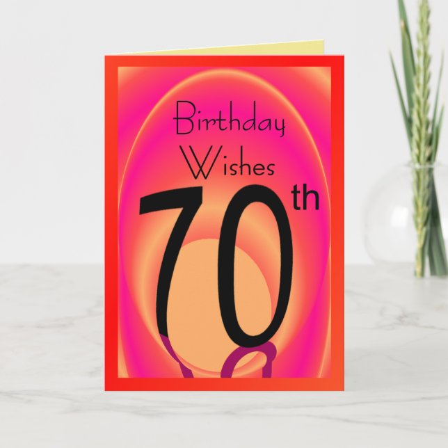 70TH Birthday Wishes Card for Anyone (Front)