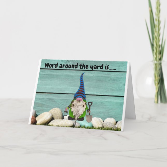 **70th** BIRTHDAY WISHES FROM COOL GNOME Card (Front)