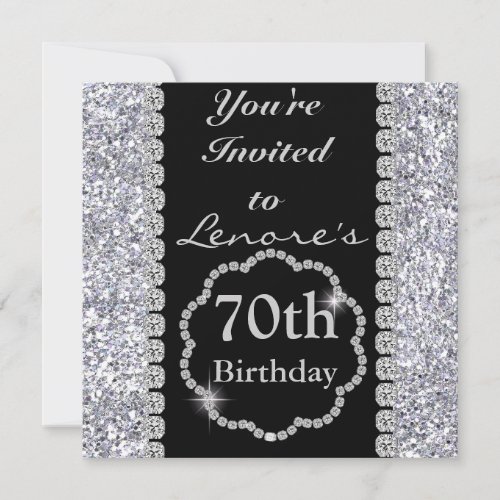 70th BLING Birthday Party Invitation