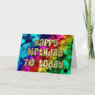 70th Bright stars birthday card