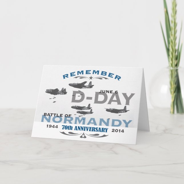 70th D-Day Air Battle of Normandy Anniversary Card (Front)