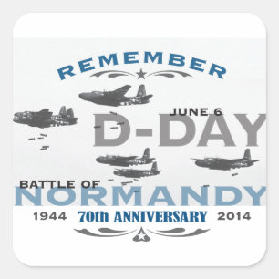 70th D-Day Air Battle of Normandy Anniversary Square Sticker