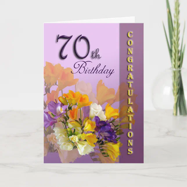 70th Happy Birthday Congratulations Card | Zazzle