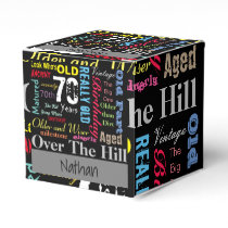 70th Happy BIrthday in a Graffiti Style Favor Boxes
