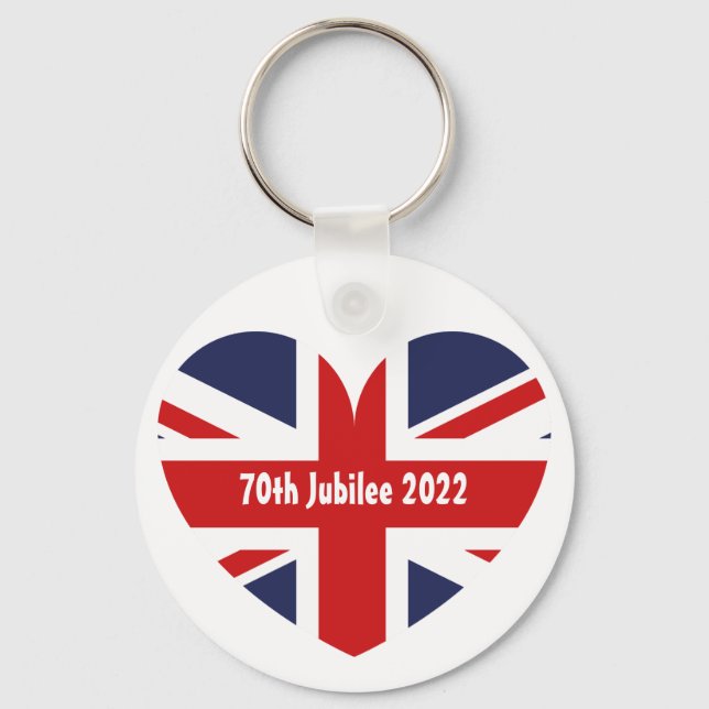 70th Jubilee 2022 British Flag Keychain (Front)