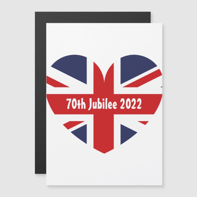 70th Jubilee 2022 British Flag Magnetic Card (Front/Back)