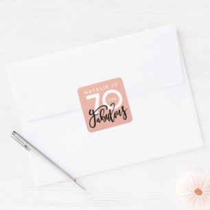 70th making 70 look good birthday favor square sticker