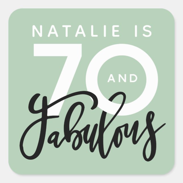 70th making 70 look good birthday favor square sticker (Front)