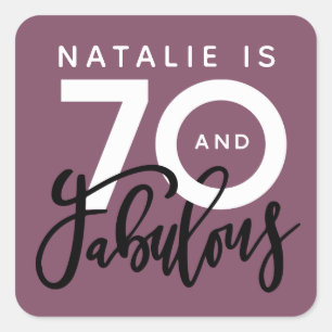 70th making 70 look good birthday favor square sticker