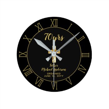 70th Ordination Anniversary Priest Golden Jubilee Round Clock