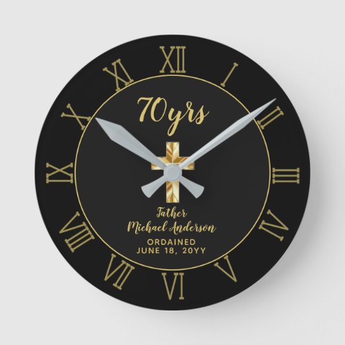 70th Ordination Anniversary Priest Golden Jubilee Round Clock