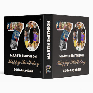 70th photo album 70 years old birthday photos 3 ring binder