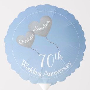 70th platinum wedding anniversary balloon