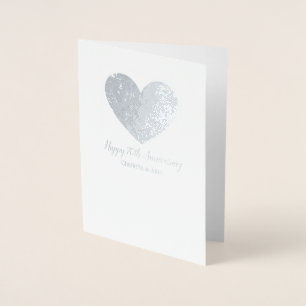 70th Platinum Wedding Anniversary card with heart