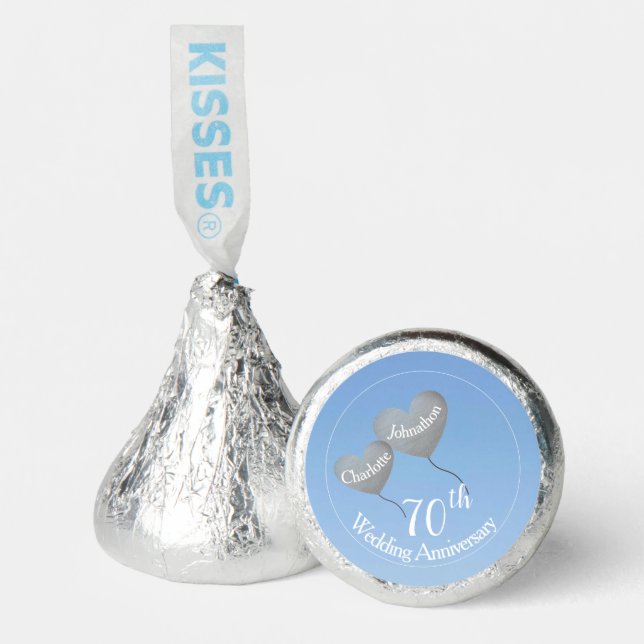 70th Platinum Wedding Anniversary  Hershey®'s Kisses® (Front)