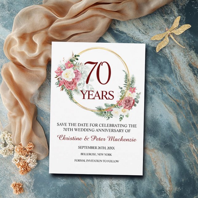 70th Platinum Wedding Anniversary Save The Date (Creator Uploaded)