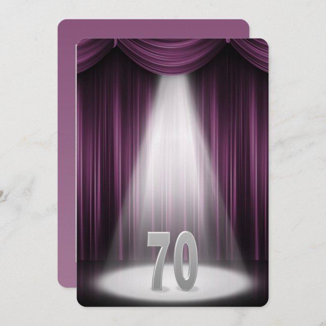 70th Silver Wedding Anniversary Invitation (Front/Back)