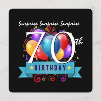 70th SURPRISE Birthday Balloons Template