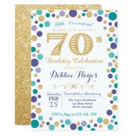 70th Surprise Birthday Party Invitation