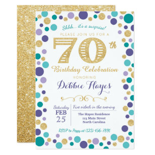 70th surprise 40th birthday invitations zazzle