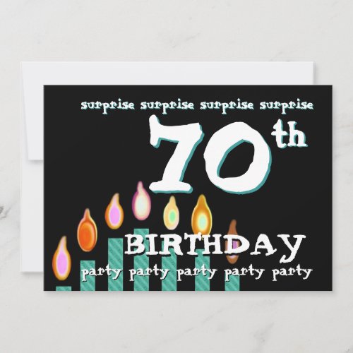 70th SURPRISE Birthday Party Invitation Template