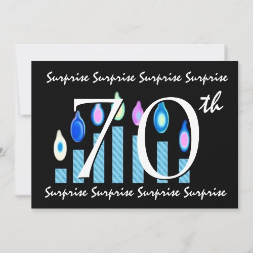 70th SURPRISE Birthday Party Invitation Template