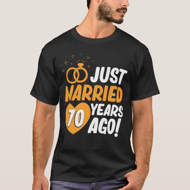 70th Wedding Anniversary Gift for 70 Years Couple  T-Shirt (Front)
